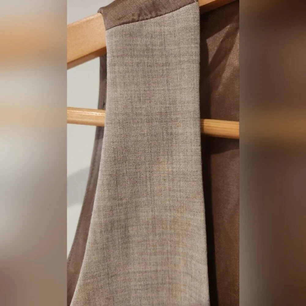 Tristan And Iseut Wool Blend‎ Tan Suit Vest Tailored Elegance